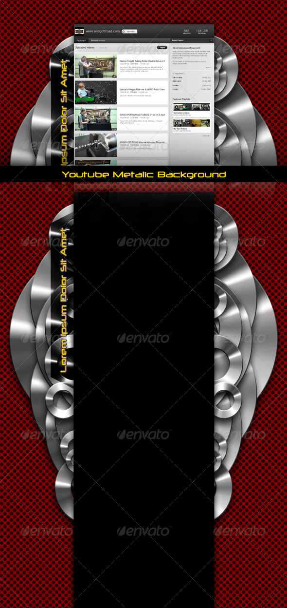 GraphicRiver Youtube Metalic Background 3333046 GraphicRiver Youtube Metalic Background 3333046