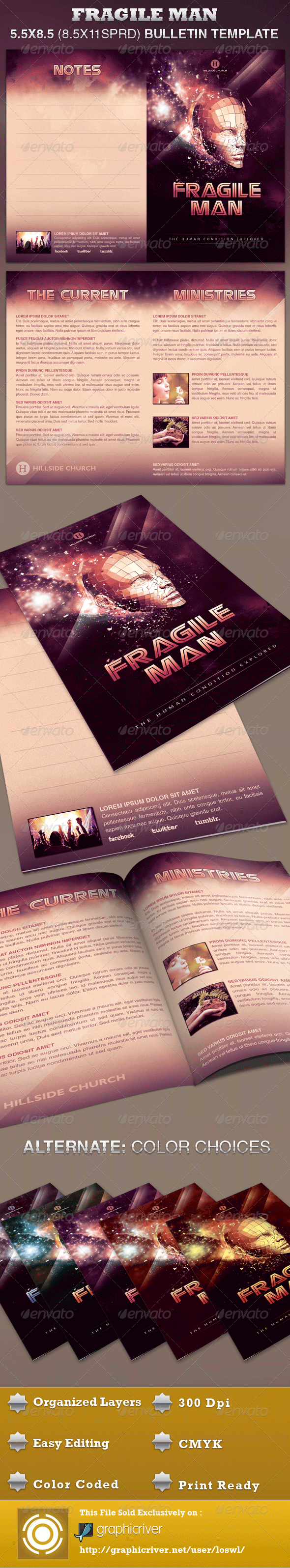 GraphicRiver Fragile Man Church Bulletin Template 3337080 GraphicRiver Fragile Man Church Bulletin Template 3337080