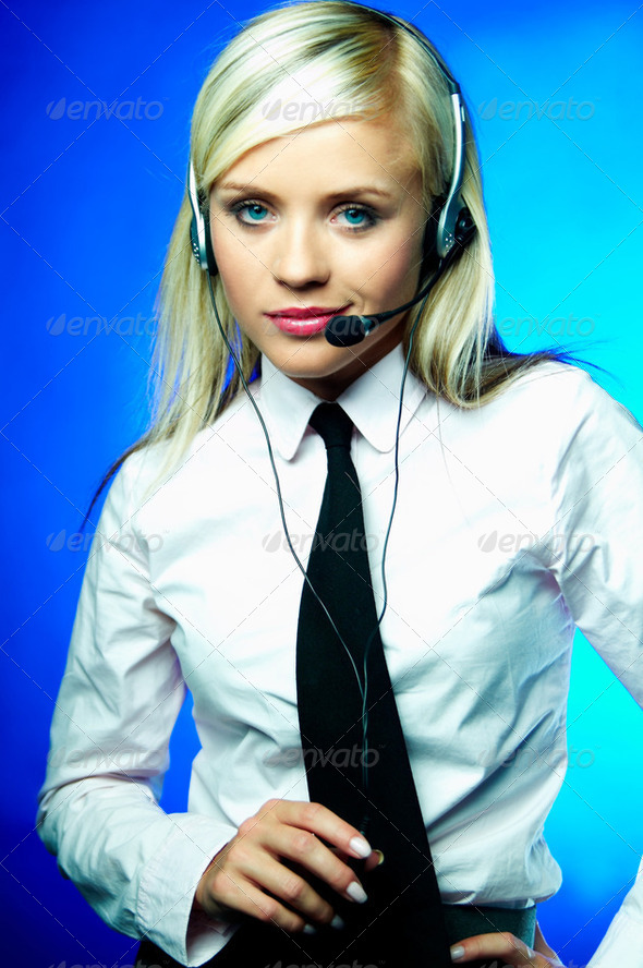 Business on blue - Stock Photo - Images