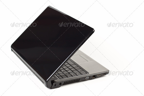 black laptop - Stock Photo - Images
