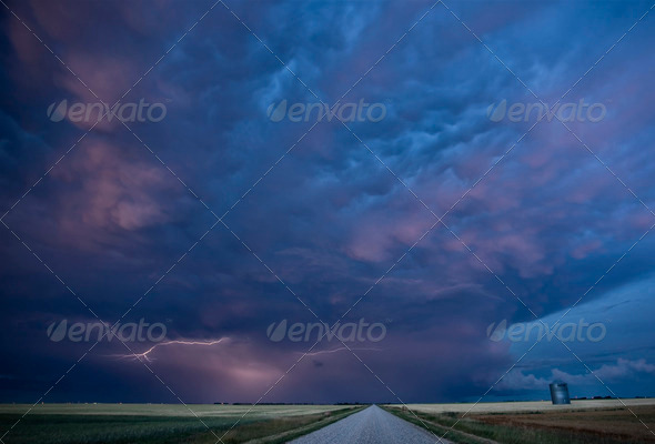 Night Lightning Canada - Stock Photo - Images