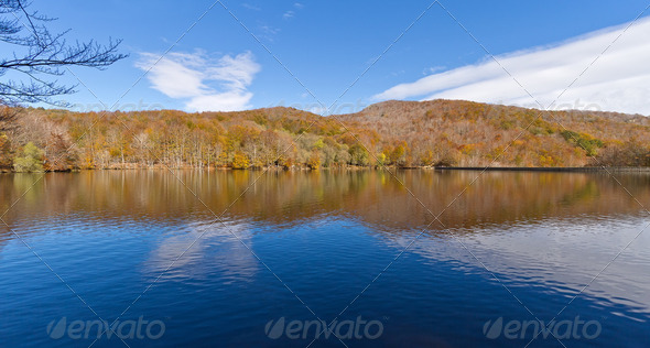Lake Santa Fe, Montseny. Spain - Stock Photo - Images