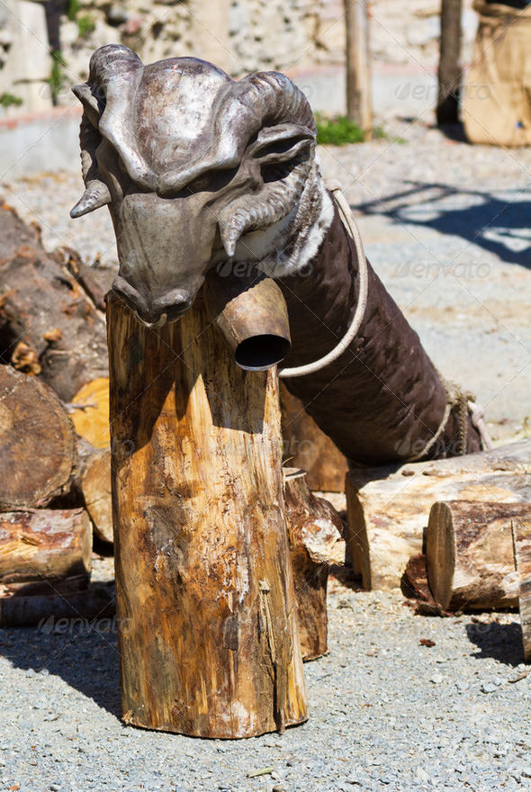 medieval battering ram - Stock Photo - Images