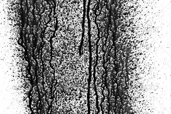 black paint splashed over white - Stock Photo - Images
