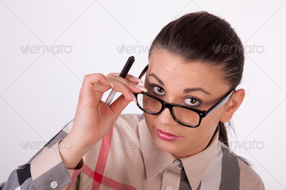 Young attractive business woman - Stock Photo - Images