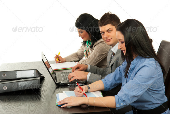 Business people working in office - Stock Photo - Images