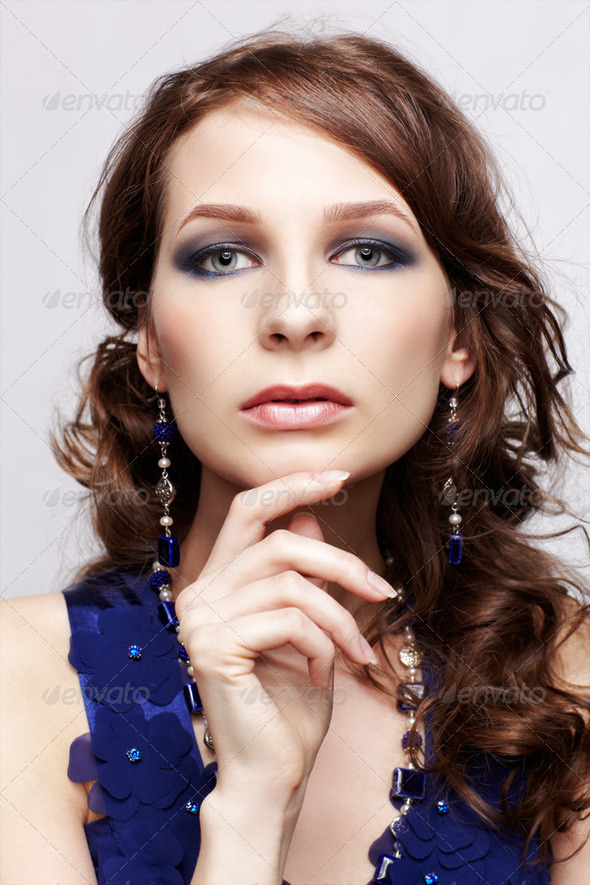 beautiful brunette - Stock Photo - Images