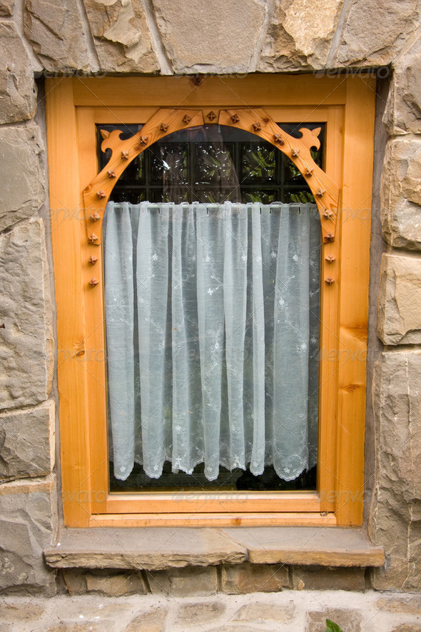 Traditional wooden window - Stock Photo - Images