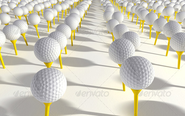 Golf Ball Plantation - Stock Photo - Images