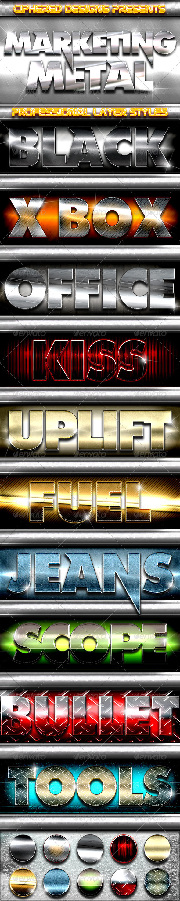 Marketing Metal - Professional Layer Styles - Text Effects Styles