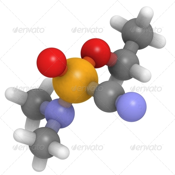 Tabun (GA) molecule - Stock Photo - Images