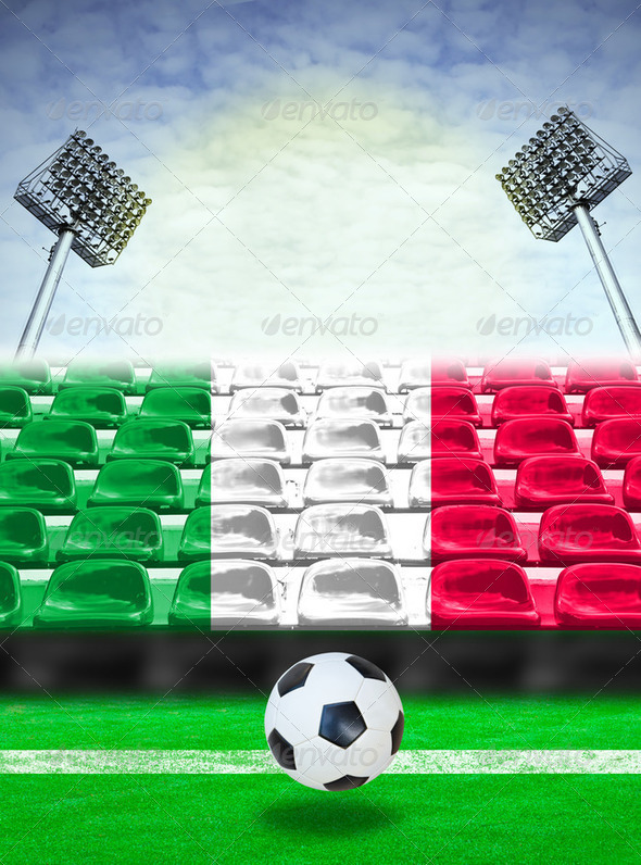 Italy Flag Pattern on Seat - Stock Photo - Images