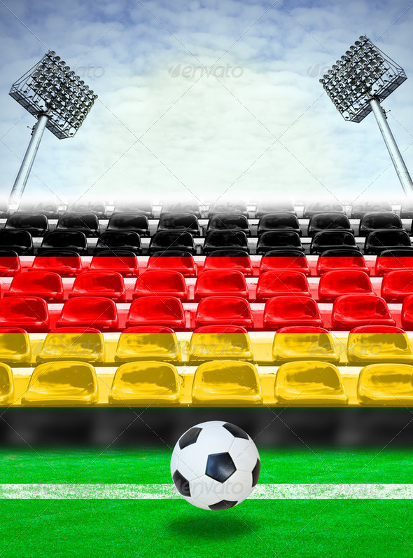 Germany Flag Pattern on Seat - Stock Photo - Images