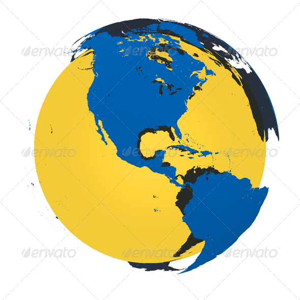 Model of Earth with golden core - Stock Photo - Images