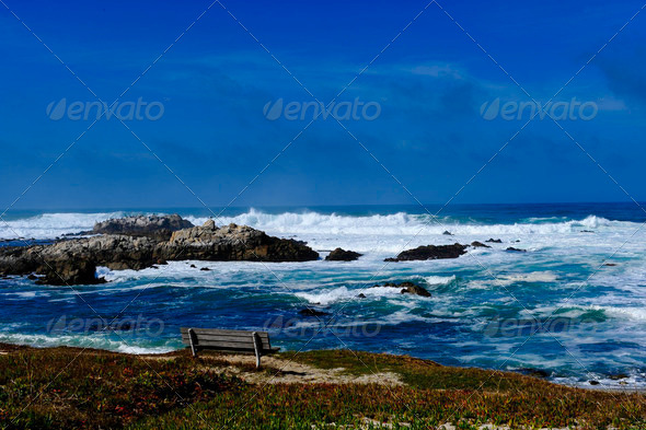 Ocean at Pacific Grove - Stock Photo - Images