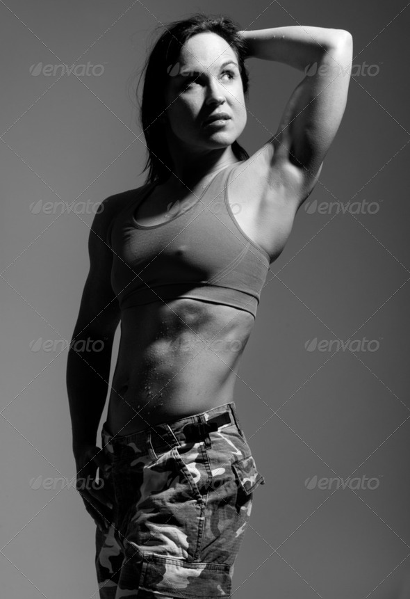 fitness brunette - Stock Photo - Images