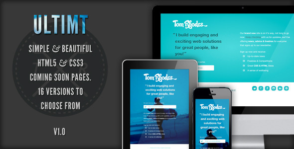 ThemeForest Ultimt Responsive Coming Soon Page 2861280 ThemeForest Ultimt Responsive Coming Soon Page 2861280