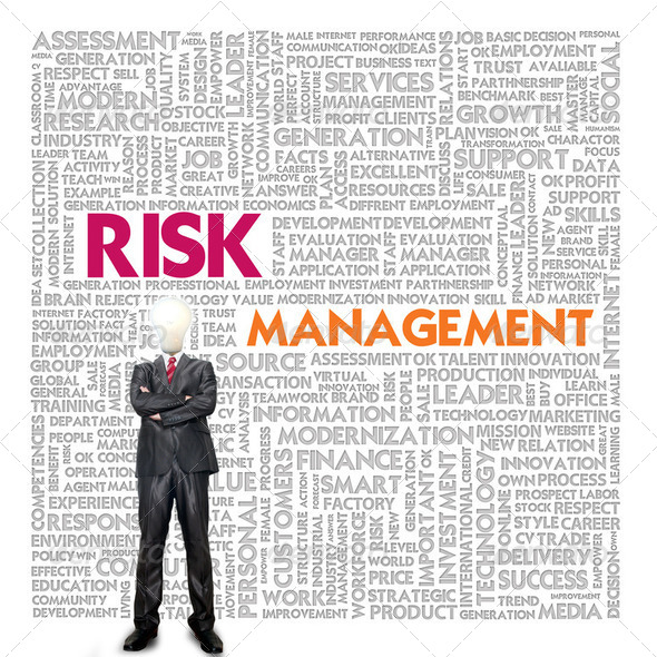 Business word cloud for business and finance concept, Risk Manag - Stock Photo - Images