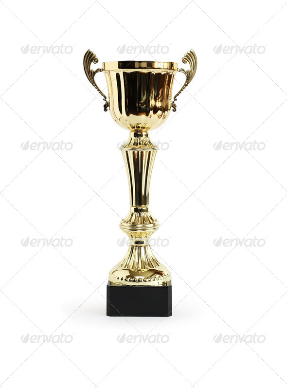 Award Cup On White - Stock Photo - Images