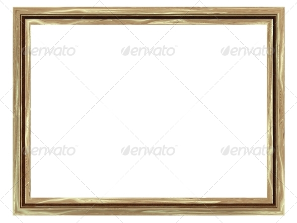 Rectangular Frame For The Paintings And Photographs, Isolated On White Background - Stock Photo - Images