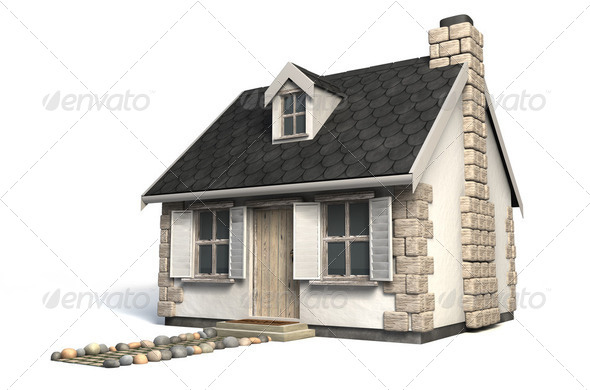 Quaint Little Cottage - Stock Photo - Images