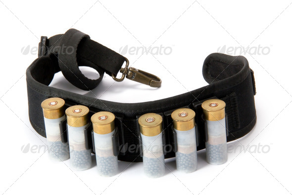 Hunting cartridges (isolated) - Stock Photo - Images