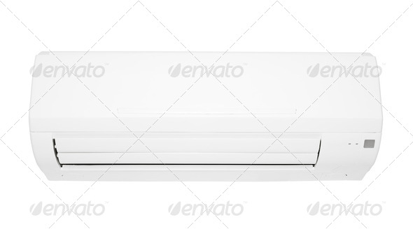 Air Conditioner isolated on white background - Stock Photo - Images