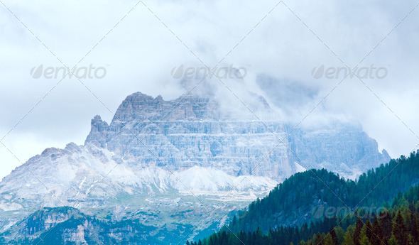 Dolomites mountain summer view - Stock Photo - Images
