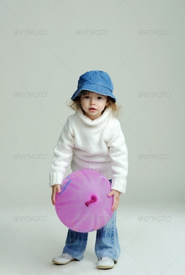 Girl with balloon - Stock Photo - Images