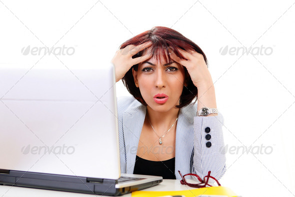Confused office worker - Stock Photo - Images