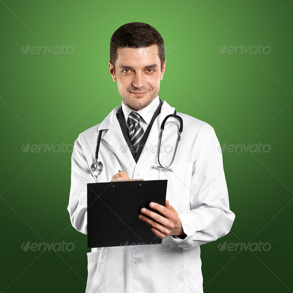 Doctor Man With Stethoscope - Stock Photo - Images