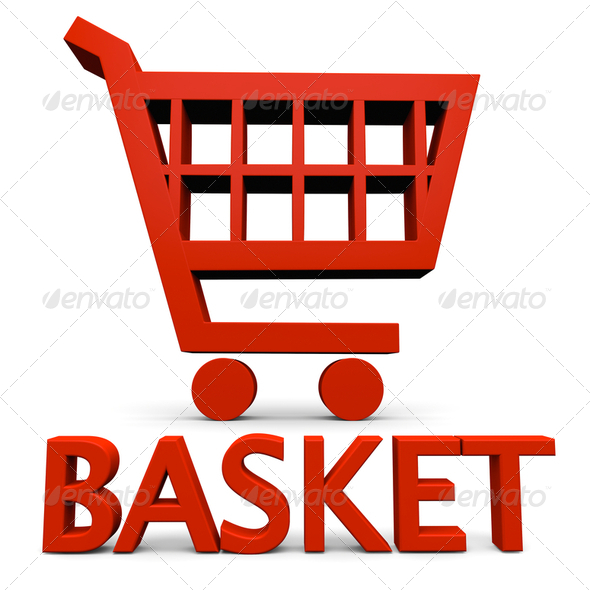 Red basket sign - Stock Photo - Images