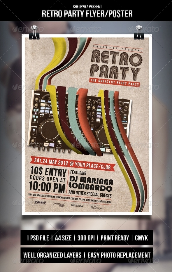 GraphicRiver Retro Party Flyer Poster 3351315 GraphicRiver Retro Party Flyer Poster 3351315