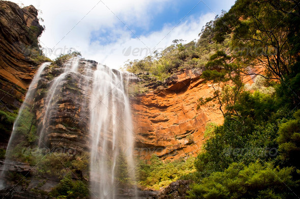 Wentworth Falls, Blue Mountains - Stock Photo - Images
