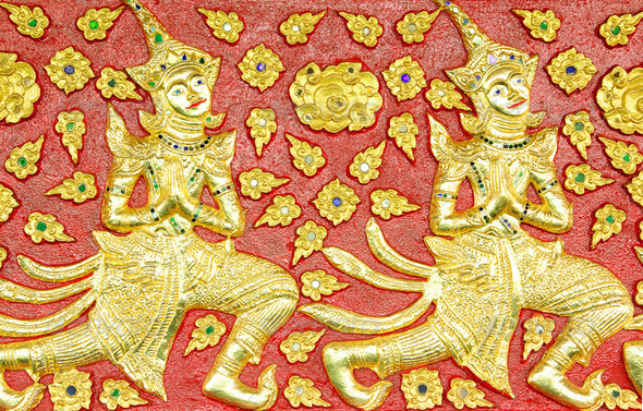 Thai style carving - Stock Photo - Images