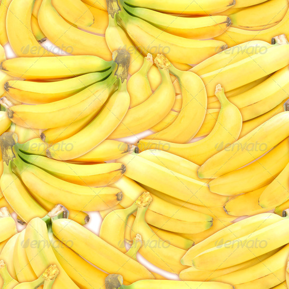 Seamless pattern of yellow bananas - Stock Photo - Images