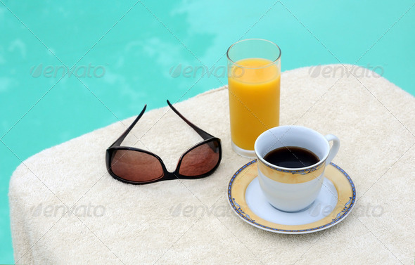 Coffee and Orange Juice - Stock Photo - Images