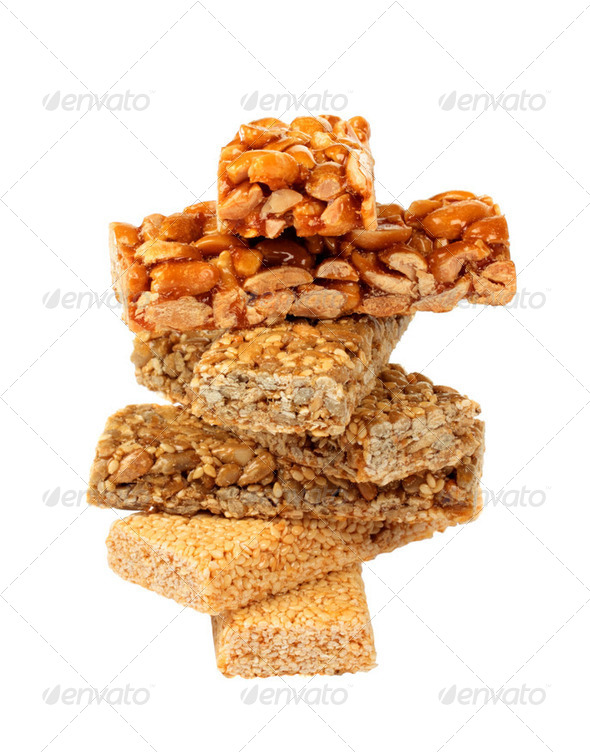 Honey bars with seeds and nuts - Stock Photo - Images