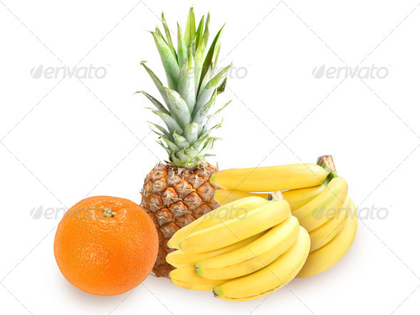 Heap of fresh tropical fruits - Stock Photo - Images