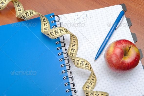 Planning of a diet - Stock Photo - Images