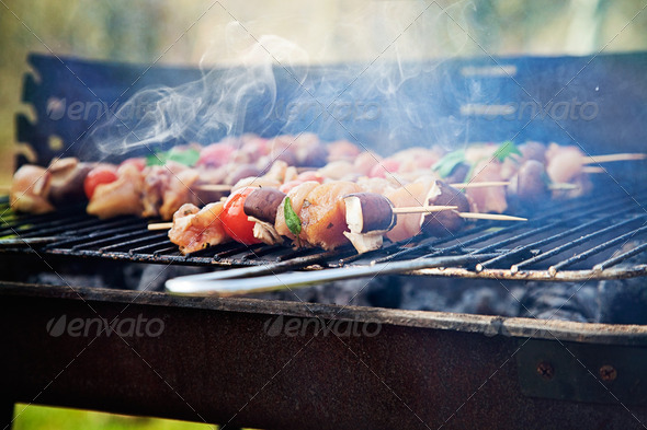 Spring barbecue - Stock Photo - Images