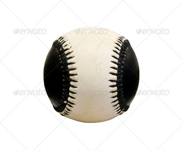 black and white baseball - Stock Photo - Images