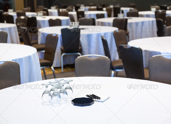 Empty Conference room with tables - Stock Photo - Images