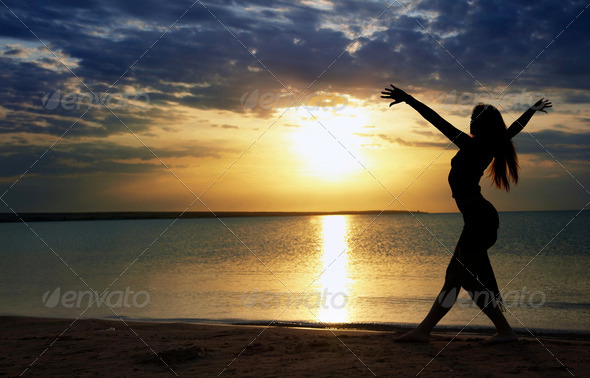 Dance at the sea - Stock Photo - Images