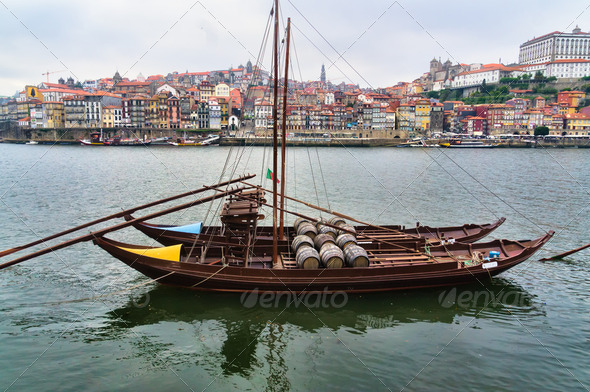 Panorama of Duoro River, Porto - Stock Photo - Images