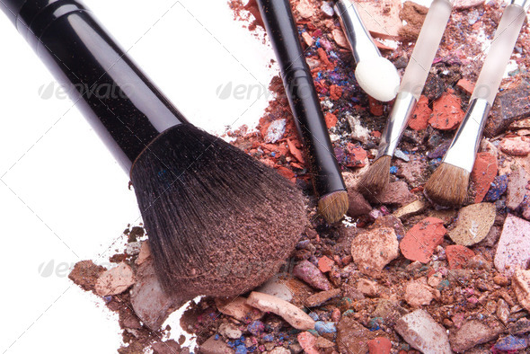 crushed eyeshadows - Stock Photo - Images