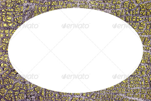 Photo frame white oval. Residue old paint backdrop - Stock Photo - Images