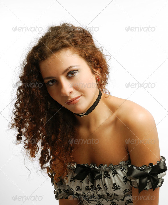 Close-up of curious woman - Stock Photo - Images