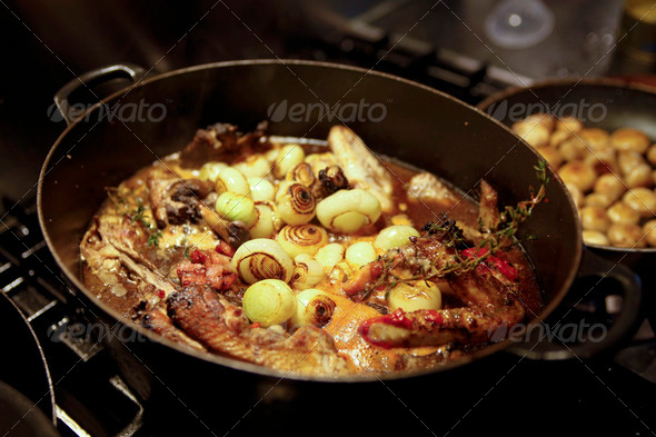 Coq au vin - Stock Photo - Images