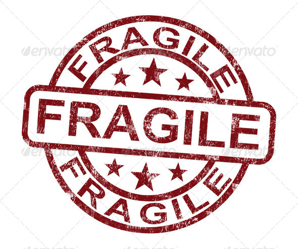 Fragile Stamp Shows Breakable Products For Delivery - Stock Photo - Images